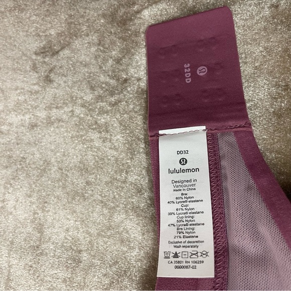 Lululemon Awake to Lace Bra Plumful/Smoky Blush 32DD - Picture 10 of 11